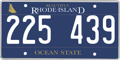 RI license plate 225439