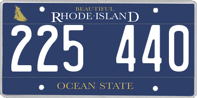 RI license plate 225440