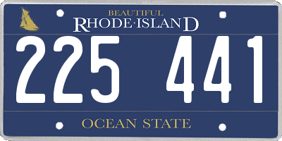 RI license plate 225441