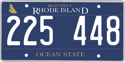 RI license plate 225448