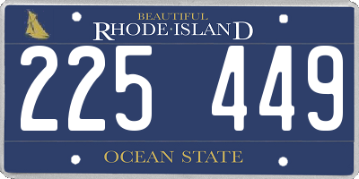 RI license plate 225449