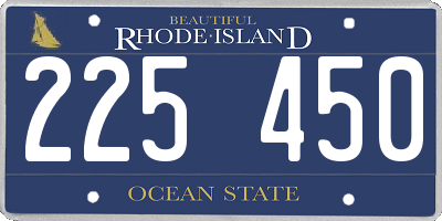 RI license plate 225450
