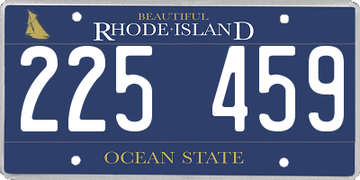 RI license plate 225459