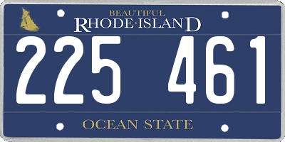 RI license plate 225461