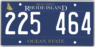 RI license plate 225464