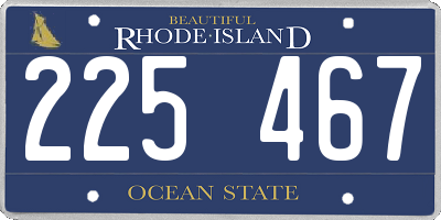 RI license plate 225467