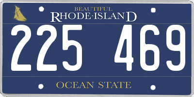 RI license plate 225469