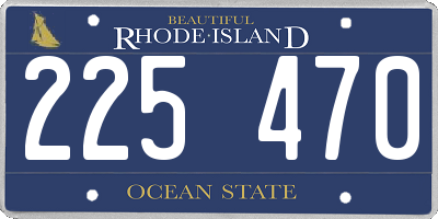RI license plate 225470