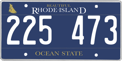 RI license plate 225473