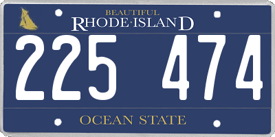 RI license plate 225474