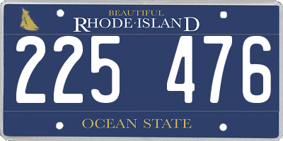 RI license plate 225476