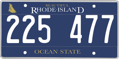 RI license plate 225477