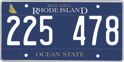 RI license plate 225478