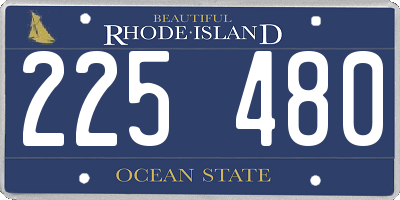 RI license plate 225480