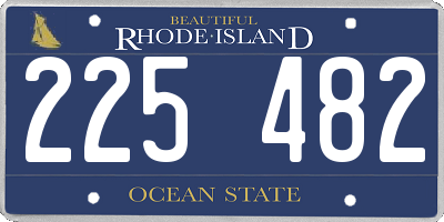 RI license plate 225482