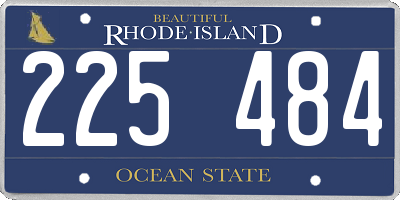 RI license plate 225484