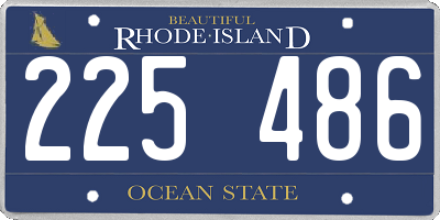 RI license plate 225486