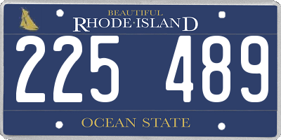 RI license plate 225489