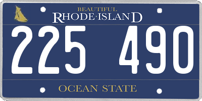 RI license plate 225490