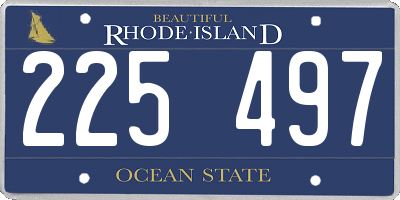 RI license plate 225497