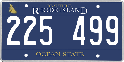 RI license plate 225499