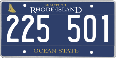 RI license plate 225501