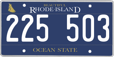 RI license plate 225503