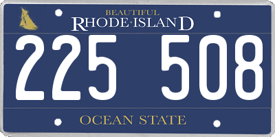 RI license plate 225508
