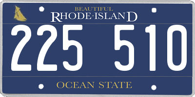RI license plate 225510