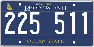 RI license plate 225511