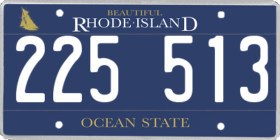 RI license plate 225513