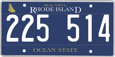 RI license plate 225514