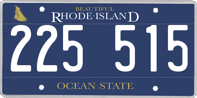 RI license plate 225515