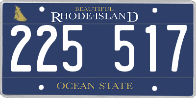 RI license plate 225517
