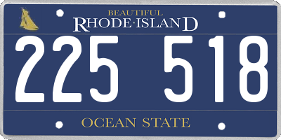 RI license plate 225518
