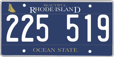RI license plate 225519