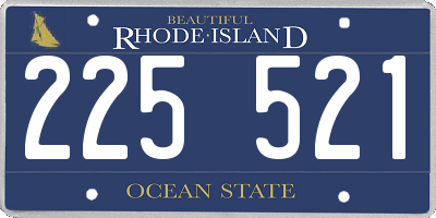 RI license plate 225521