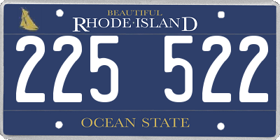 RI license plate 225522