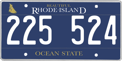 RI license plate 225524