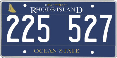 RI license plate 225527