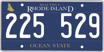 RI license plate 225529