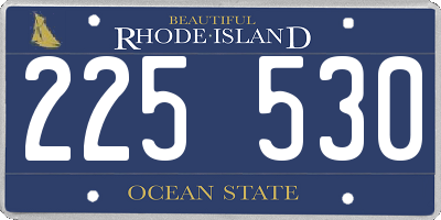 RI license plate 225530