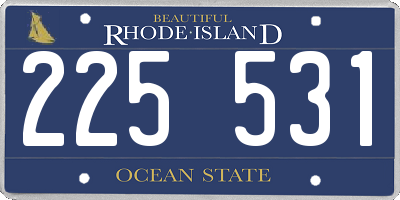 RI license plate 225531