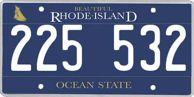 RI license plate 225532