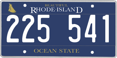 RI license plate 225541