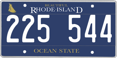 RI license plate 225544