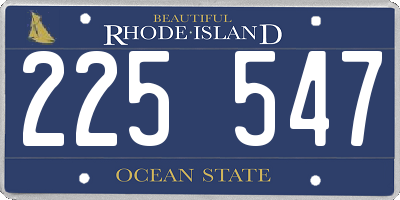 RI license plate 225547