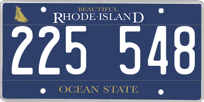 RI license plate 225548
