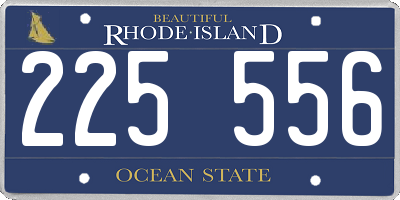 RI license plate 225556