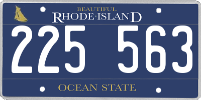 RI license plate 225563